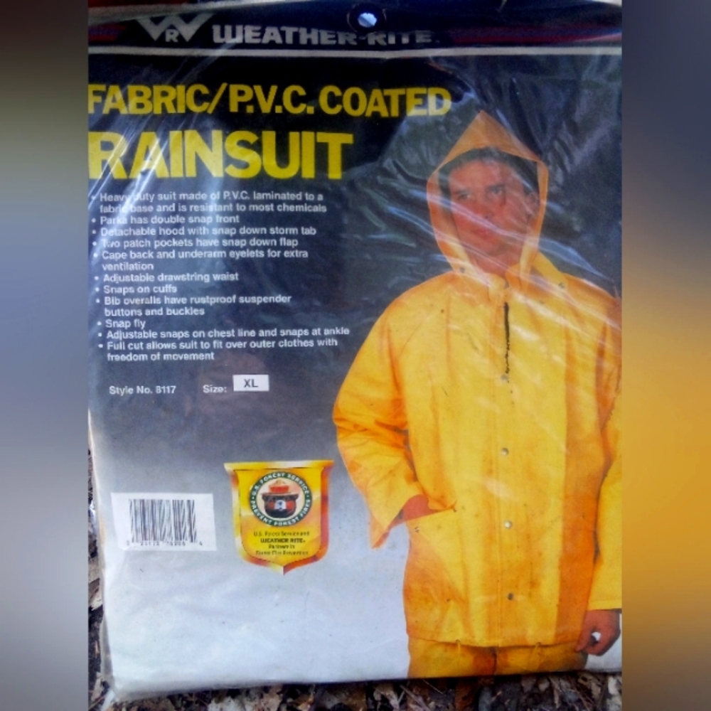 Vintage PVC Rainsuit Resistance To Most Chemicals